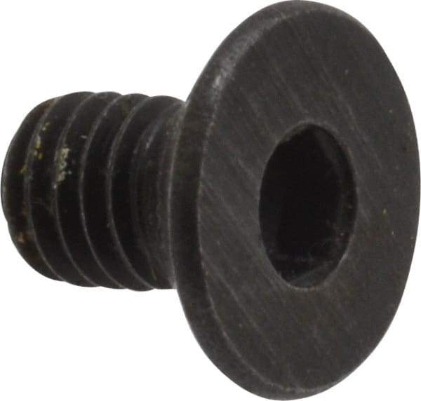 Holo-Krome - M6x1.00 Metric Coarse Hex Socket Drive, 90° Flat Screw - Grade 12.9 Alloy Steel, Black Oxide Finish, Fully Threaded, 10mm OAL - Benchmark Tooling