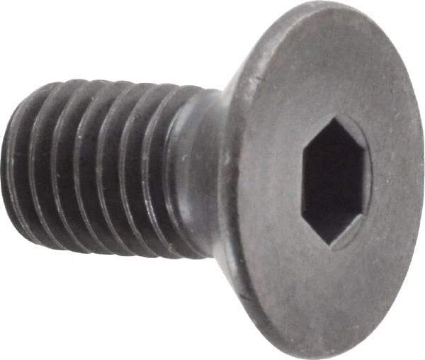 Holo-Krome - M10x1.50 Metric Coarse Hex Socket Drive, 90° Flat Screw - Grade 12.9 Alloy Steel, Black Oxide Finish, Fully Threaded, 20mm OAL - Benchmark Tooling