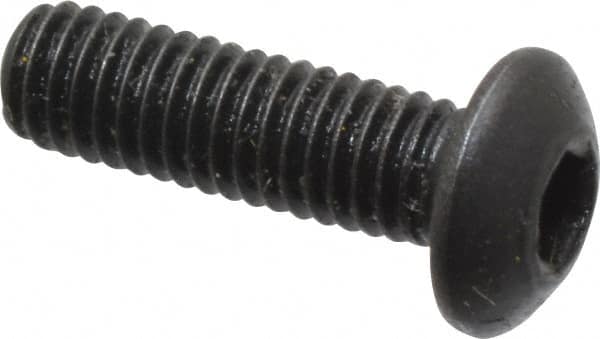 Holo-Krome - M3x0.50 Metric Coarse Hex Socket Drive, Button Screw - Grade 12.9 Alloy Steel, Black Oxide Finish, Fully Threaded, 10mm Length Under Head - Benchmark Tooling