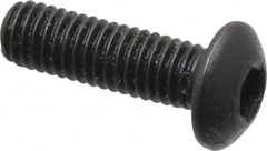 Holo-Krome - M3x0.50 Metric Coarse Hex Socket Drive, Button Screw - Grade 12.9 Alloy Steel, Black Oxide Finish, Fully Threaded, 10mm Length Under Head - Benchmark Tooling