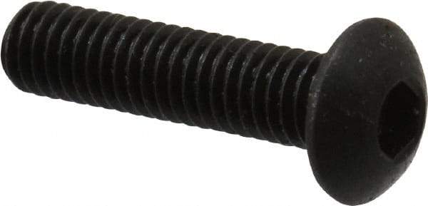 Holo-Krome - M3x0.50 Metric Coarse Hex Socket Drive, Button Screw - Grade 12.9 Alloy Steel, Black Oxide Finish, Fully Threaded, 12mm Length Under Head - Benchmark Tooling