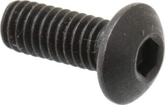 Holo-Krome - M4x0.70 Metric Coarse Hex Socket Drive, Button Screw - Grade 12.9 Alloy Steel, Black Oxide Finish, Fully Threaded, 10mm Length Under Head - Benchmark Tooling