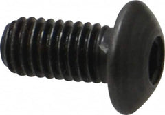 Holo-Krome - M5x0.80 Metric Coarse Hex Socket Drive, Button Screw - Grade 12.9 Alloy Steel, Black Oxide Finish, Fully Threaded, 10mm Length Under Head - Benchmark Tooling