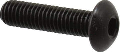 Holo-Krome - M5x0.80 Metric Coarse Hex Socket Drive, Button Screw - Grade 12.9 Alloy Steel, Black Oxide Finish, Fully Threaded, 20mm Length Under Head - Benchmark Tooling
