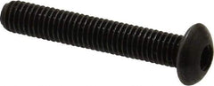 Holo-Krome - M5x0.80 Metric Coarse Hex Socket Drive, Button Screw - Grade 12.9 Alloy Steel, Black Oxide Finish, Fully Threaded, 30mm Length Under Head - Benchmark Tooling