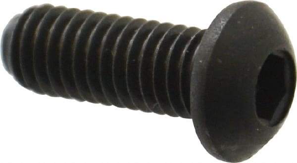 Holo-Krome - M6x1.00 Metric Coarse Hex Socket Drive, Button Screw - Grade 12.9 Alloy Steel, Black Oxide Finish, Fully Threaded, 16mm Length Under Head - Benchmark Tooling