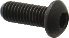 Holo-Krome - M6x1.00 Metric Coarse Hex Socket Drive, Button Screw - Grade 12.9 Alloy Steel, Black Oxide Finish, Fully Threaded, 16mm Length Under Head - Benchmark Tooling