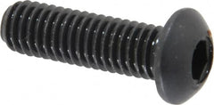 Holo-Krome - M6x1.00 Metric Coarse Hex Socket Drive, Button Screw - Grade 12.9 Alloy Steel, Black Oxide Finish, Fully Threaded, 20mm Length Under Head - Benchmark Tooling