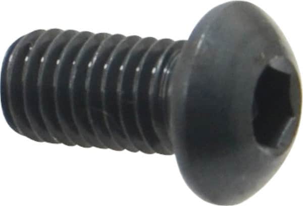 Holo-Krome - M8x1.25 Metric Coarse Hex Socket Drive, Button Screw - Grade 12.9 Alloy Steel, Black Oxide Finish, Fully Threaded, 16mm Length Under Head - Benchmark Tooling