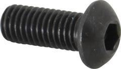 Holo-Krome - M8x1.25 Metric Coarse Hex Socket Drive, Button Screw - Grade 12.9 Alloy Steel, Black Oxide Finish, Fully Threaded, 20mm Length Under Head - Benchmark Tooling
