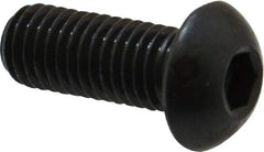 Holo-Krome - M10x1.50 Metric Coarse Hex Socket Drive, Button Screw - Grade 12.9 Alloy Steel, Black Oxide Finish, Fully Threaded, 25mm Length Under Head - Benchmark Tooling