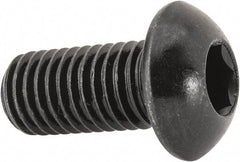 Holo-Krome - M12x1.75 Metric Coarse Hex Socket Drive, Button Screw - Grade 12.9 Alloy Steel, Black Oxide Finish, Fully Threaded, 25mm Length Under Head - Benchmark Tooling