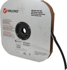 VELCRO Brand - 5/8" Wide x 25 Yd Long Adhesive Backed Hook Roll - Continuous Roll, Black - Benchmark Tooling