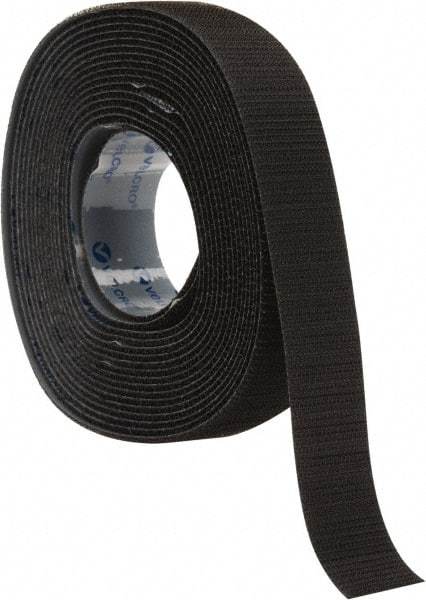 VELCRO Brand - 1" Wide x 5 Yd Long Adhesive Backed Hook Roll - Continuous Roll, Black - Benchmark Tooling