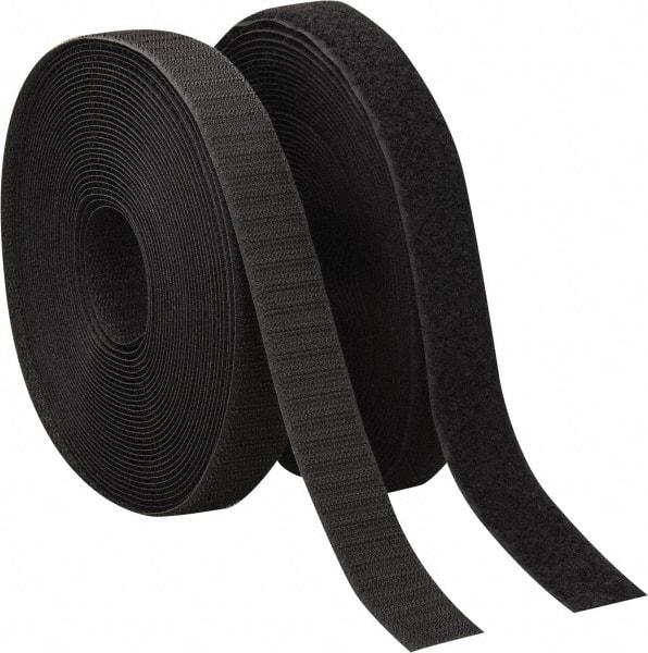 VELCRO Brand - 1" Wide x 10 Yd Long Sew On Hook & Loop Roll - Continuous Roll, Black - Benchmark Tooling