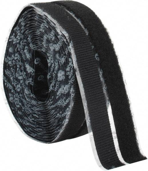 VELCRO Brand - 3/4" Wide x 5 Yd Long Adhesive Backed Hook & Loop Roll - Continuous Roll, Black - Benchmark Tooling