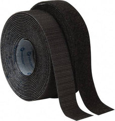 VELCRO Brand - 1" Wide x 5 Yd Long Adhesive Backed Hook & Loop Roll - Continuous Roll, Black - Benchmark Tooling