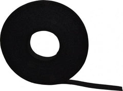 VELCRO Brand - 1" Wide x 25 Yd Long Self Fastening Tie/Strap Hook & Loop Roll - Continuous Roll, Black - Benchmark Tooling