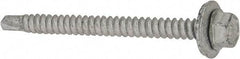Elco - #12-14, Hex Washer Head, Hex Drive, 2-1/2" Length Under Head, #3 Point, Self Drilling Screw - Steel - Benchmark Tooling
