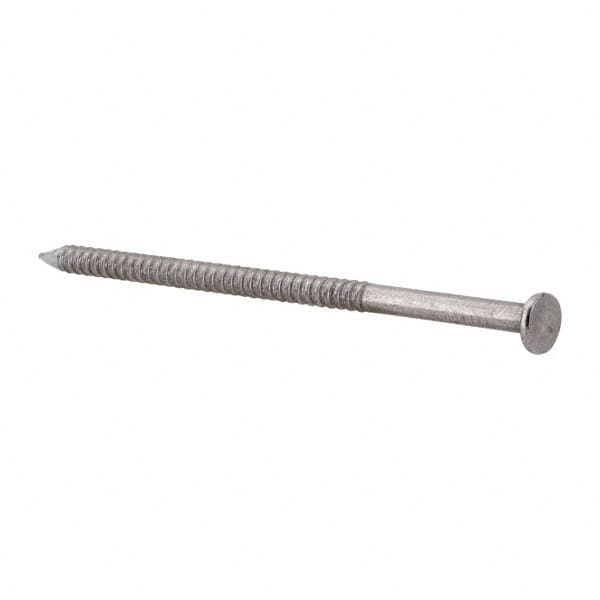 Made in USA - 16D, 8 Gauge, 3-1/2" OAL Common Nails - Ring Shank, 18-8 Stainless Steel - Benchmark Tooling