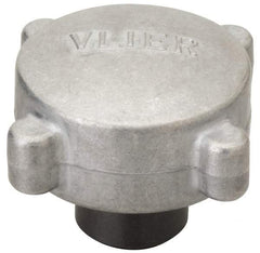 Vlier - 1/2-13 Aluminum Thumb Screw - 2" Head Diam x 13/16" Head Height - Benchmark Tooling