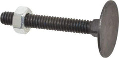 Value Collection - 1/4-20, 2" OAL, 31/32" Head Diam, Steel Elevator Bolt - Uncoated, Flat Head, UNC Thread, Grade 2 - Benchmark Tooling