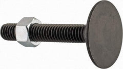 Value Collection - 3/8-16, 2-1/2" OAL, 1-5/16" Head Diam, Steel Elevator Bolt - Uncoated, Flat Head, UNC Thread, Grade 2 - Benchmark Tooling