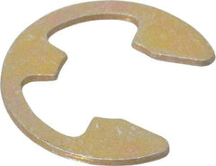 Rotor Clip - 1/4" Groove Diam, 5/16" Shaft Diam, Zinc Yellow Dichromate Steel, E Style External Retaining Rings - 0.029" Groove Width, 0.031" Groove Depth, 0.025" Ring Thickness, Grade 1060-1090 - Benchmark Tooling