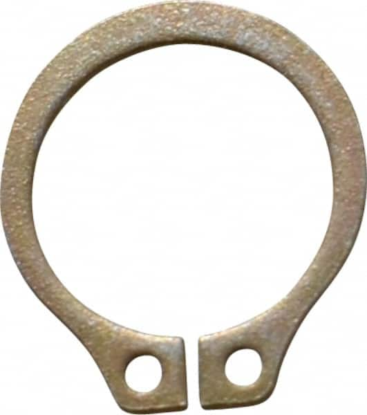 Rotor Clip - 0.382" Groove Diam, 13/32" Shaft Diam, Zinc Yellow Dichromate Steel, Snap External Retaining Rings - 0.029" Groove Width, 0.012" Groove Depth, 0.025" Ring Thickness, Grade 1060-1090 - Benchmark Tooling