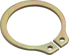 Rotor Clip - 0.646" Groove Diam, 11/16" Shaft Diam, Zinc Yellow Dichromate Steel, Snap External Retaining Rings - 0.046" Groove Width, 0.021" Groove Depth, 0.042" Ring Thickness, Grade 1060-1090 - Benchmark Tooling