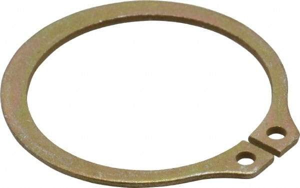 Rotor Clip - 1-13/32" Groove Diam, 1-1/2" Shaft Diam, Zinc Yellow Dichromate Steel, Snap External Retaining Rings - 0.056" Groove Width, 0.047" Groove Depth, 0.05" Ring Thickness, Grade 1060-1090 - Benchmark Tooling