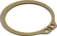 Rotor Clip - 1-13/32" Groove Diam, 1-1/2" Shaft Diam, Zinc Yellow Dichromate Steel, Snap External Retaining Rings - 0.056" Groove Width, 0.047" Groove Depth, 0.05" Ring Thickness, Grade 1060-1090 - Benchmark Tooling