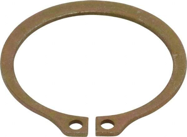 Rotor Clip - 1.65" Groove Diam, 1-3/4" Shaft Diam, Zinc Yellow Dichromate Steel, Snap External Retaining Rings - 0.068" Groove Width, 0.05" Groove Depth, 0.062" Ring Thickness, Grade 1060-1090 - Benchmark Tooling