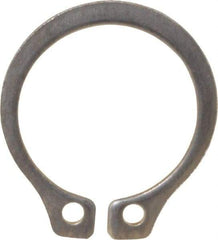 Rotor Clip - 0.412" Groove Diam, 7/16" Shaft Diam, Zinc-Plated Stainless Steel, Snap External Retaining Rings - 0.029" Groove Width, 0.013" Groove Depth, 0.025" Ring Thickness, Grade 15-7 Grade 632 - Benchmark Tooling