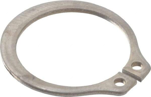 Rotor Clip - 0.559" Groove Diam, 19/32" Shaft Diam, Zinc-Plated Stainless Steel, Snap External Retaining Rings - 0.039" Groove Width, 0.017" Groove Depth, 0.035" Ring Thickness, Grade 15-7 Grade 632 - Benchmark Tooling