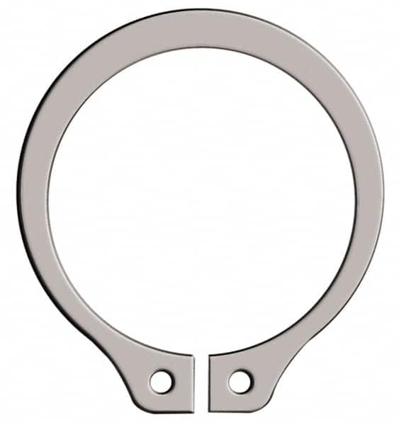 Rotor Clip - 1-13/32" Groove Diam, 1-1/2" Shaft Diam, Zinc-Plated Stainless Steel, Snap External Retaining Rings - 0.056" Groove Width, 0.047" Groove Depth, 0.05" Ring Thickness, Grade 15-7 Grade 632 - Benchmark Tooling