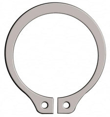 Rotor Clip - 0.382" Groove Diam, 13/32" Shaft Diam, Zinc-Plated Stainless Steel, Snap External Retaining Rings - 0.029" Groove Width, 0.012" Groove Depth, 0.025" Ring Thickness, Grade 15-7 Grade 632 - Benchmark Tooling