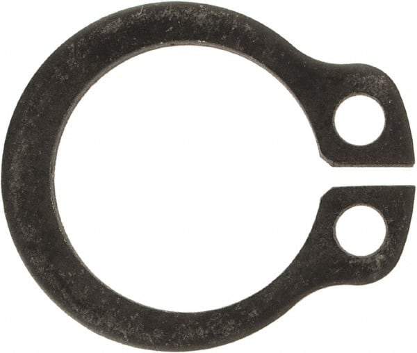 Rotor Clip - 9.6mm Groove Diam, 10mm Shaft Diam, Phosphate & Oil Steel, Snap External Retaining Rings - 1.1mm Groove Width, 0.2mm Groove Depth, 1mm Ring Thickness, Grade 1060-1090 - Benchmark Tooling