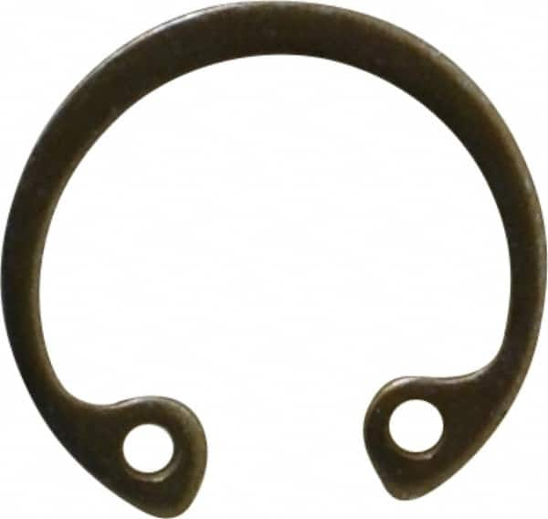 Rotor Clip - 0.025" Thick, Zinc Yellow Dichromate Finish, Steel Snap Internal Retaining Ring - 0.029" Groove Width, 0.012" Groove Depth, 0.461" Groove Diam, Grade 1060-1090 - Benchmark Tooling