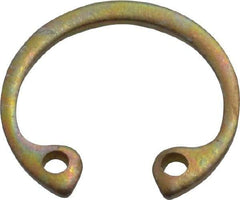 Rotor Clip - 0.035" Thick, Zinc Yellow Dichromate Finish, Steel Snap Internal Retaining Ring - 0.039" Groove Width, 0.015" Groove Depth, 0.53" Groove Diam, Grade 1060-1090 - Benchmark Tooling