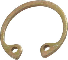 Rotor Clip - 0.035" Thick, Zinc Yellow Dichromate Finish, Steel Snap Internal Retaining Ring - 0.039" Groove Width, 0.017" Groove Depth, 0.596" Groove Diam, Grade 1060-1090 - Benchmark Tooling