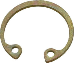 Rotor Clip - 0.035" Thick, Zinc Yellow Dichromate Finish, Steel Snap Internal Retaining Ring - 0.039" Groove Width, 0.02" Groove Depth, 0.665" Groove Diam, Grade 1060-1090 - Benchmark Tooling