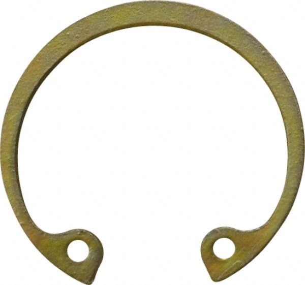 Rotor Clip - 0.042" Thick, Zinc Yellow Dichromate Finish, Steel Snap Internal Retaining Ring - 0.046" Groove Width, 0.028" Groove Depth, 0.931" Groove Diam, Grade 1060-1090 - Benchmark Tooling