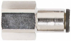 Coilhose Pneumatics - 1/4" OD, 1/8 NPT, Glass Reinforced Nylon/Nickel Plated Brass Push-to-Connect Female Connector - 225 Max psi - Benchmark Tooling