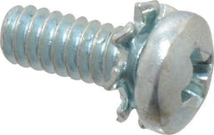 Value Collection - #4-40 UNC, 5/16" Length Under Head Phillips Drive Machine Screw - Pan Head, Grade J82 Steel, Zinc-Plated Finish, External Tooth - Benchmark Tooling