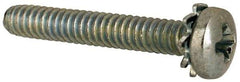 Value Collection - #4-40 UNC, 3/4" Length Under Head Phillips Drive Machine Screw - Pan Head, Grade J82 Steel, Zinc-Plated Finish, External Tooth - Benchmark Tooling