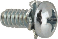 Value Collection - #6-32 UNC, 5/16" Length Under Head Phillips Drive Machine Screw - Pan Head, Grade J82 Steel, Zinc-Plated Finish, External Tooth - Benchmark Tooling