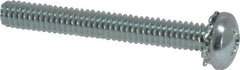 Value Collection - #8-32 UNC, 1-1/4" Length Under Head Phillips Drive Machine Screw - Pan Head, Grade J82 Steel, Zinc-Plated Finish, External Tooth - Benchmark Tooling