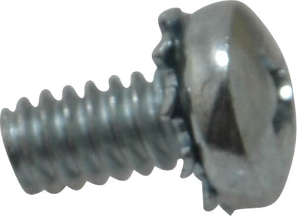 Value Collection - #10-24 UNC, 3/8" Length Under Head Phillips Drive Machine Screw - Pan Head, Grade J82 Steel, Zinc-Plated Finish, External Tooth - Benchmark Tooling