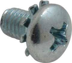 Value Collection - #10-32 UNF, 5/16" Length Under Head Phillips Drive Machine Screw - Pan Head, Grade J82 Steel, Zinc-Plated Finish, External Tooth - Benchmark Tooling